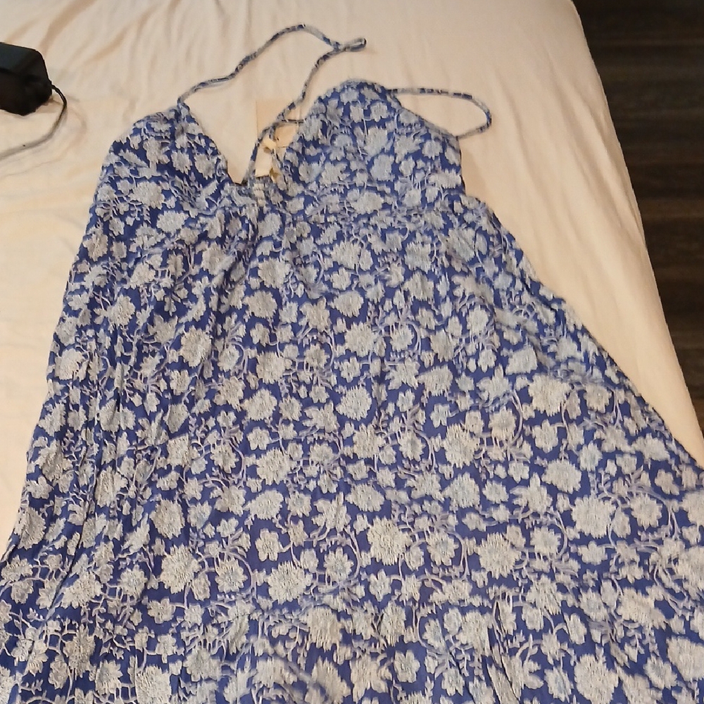 Floral Blue Maxi Dress